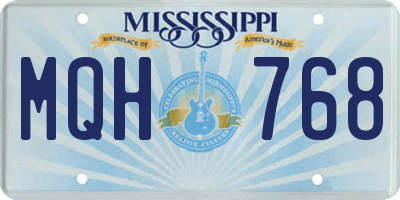 MS license plate MQH768