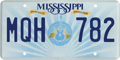 MS license plate MQH782