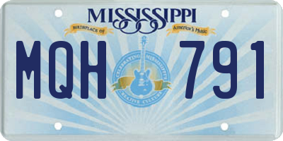 MS license plate MQH791