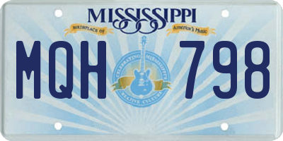 MS license plate MQH798