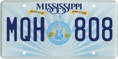 MS license plate MQH808