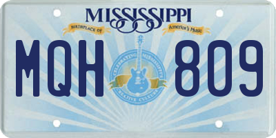 MS license plate MQH809