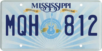 MS license plate MQH812
