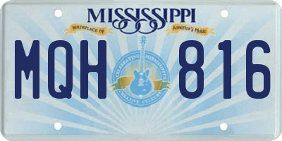 MS license plate MQH816