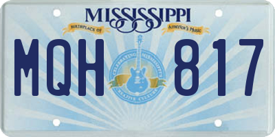 MS license plate MQH817