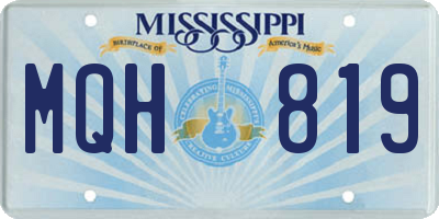 MS license plate MQH819