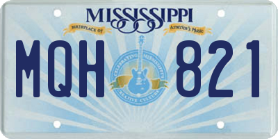 MS license plate MQH821