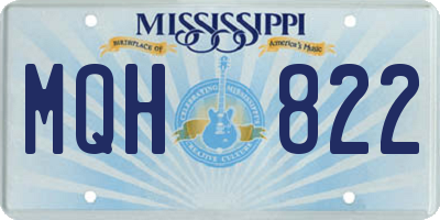 MS license plate MQH822