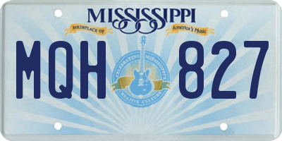 MS license plate MQH827