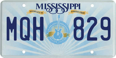 MS license plate MQH829
