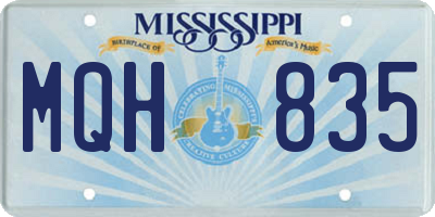 MS license plate MQH835