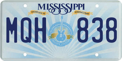 MS license plate MQH838