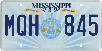 MS license plate MQH845