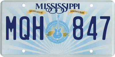 MS license plate MQH847