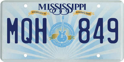 MS license plate MQH849