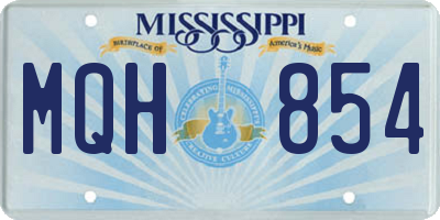 MS license plate MQH854