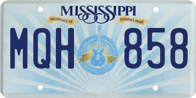 MS license plate MQH858