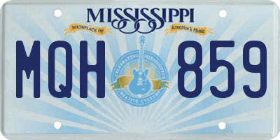 MS license plate MQH859
