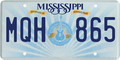MS license plate MQH865