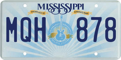 MS license plate MQH878