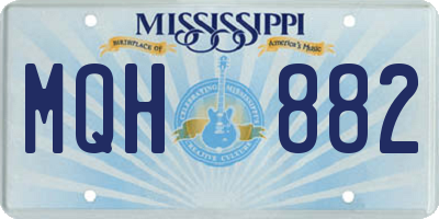 MS license plate MQH882