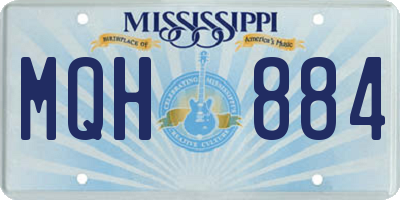 MS license plate MQH884