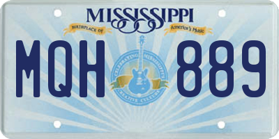 MS license plate MQH889