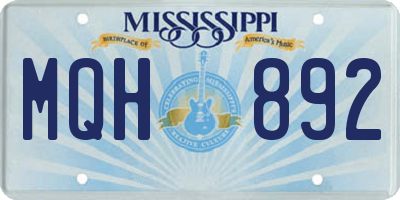 MS license plate MQH892