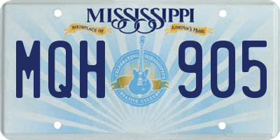 MS license plate MQH905