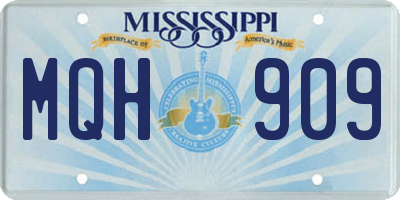 MS license plate MQH909