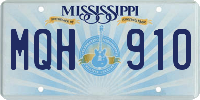 MS license plate MQH910