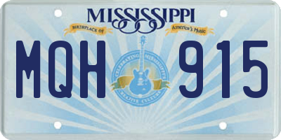MS license plate MQH915
