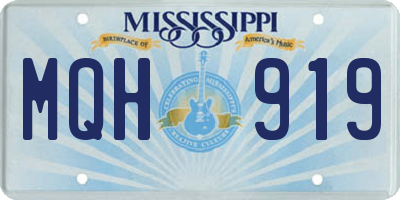 MS license plate MQH919