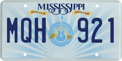 MS license plate MQH921