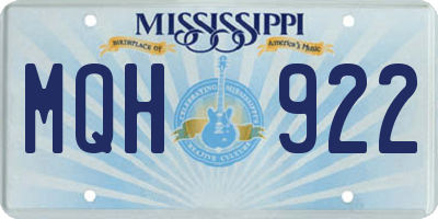 MS license plate MQH922