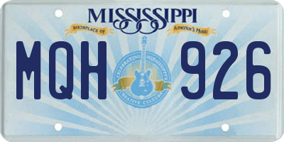 MS license plate MQH926