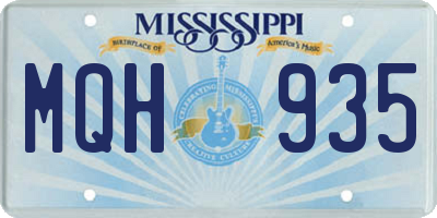 MS license plate MQH935