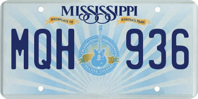 MS license plate MQH936