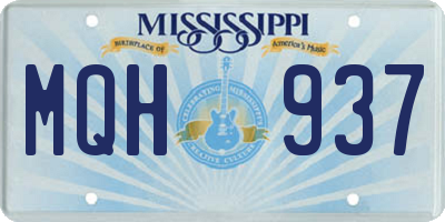 MS license plate MQH937
