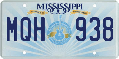MS license plate MQH938