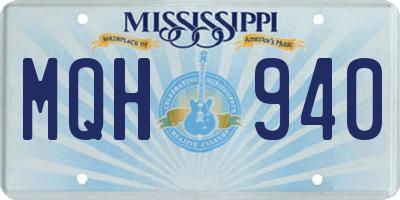 MS license plate MQH940