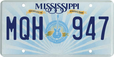 MS license plate MQH947