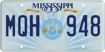 MS license plate MQH948