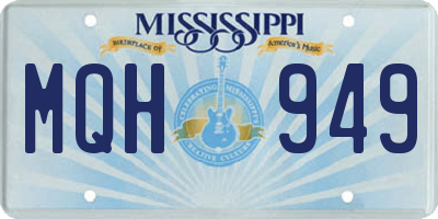 MS license plate MQH949