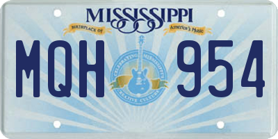 MS license plate MQH954