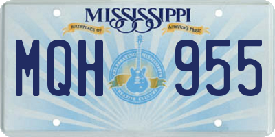 MS license plate MQH955