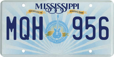 MS license plate MQH956