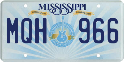 MS license plate MQH966