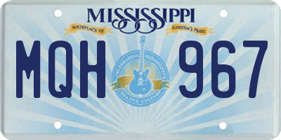 MS license plate MQH967