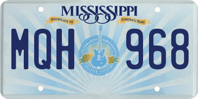 MS license plate MQH968